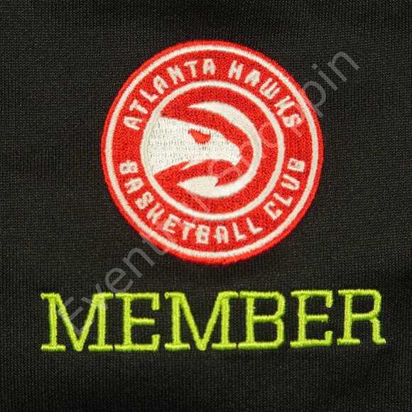 Adidas Atlanta Hawks Jacket Mens M Black Member Club Exclusive Full Zip - Picture 8 of 10